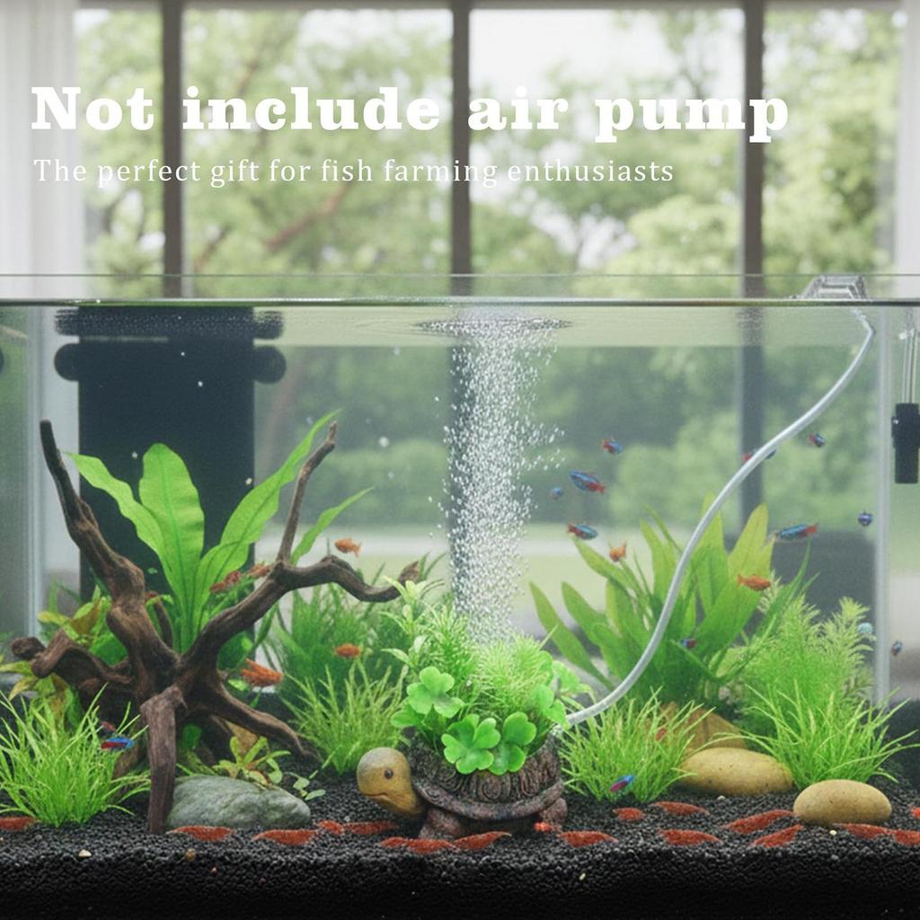 Aquarium Air Stone Resin Quiet Turtle Shaped Bubble Stone Fish Tank Bubbler Decorations for Ponds Buckets Home Hydroponics