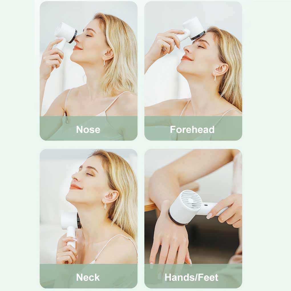 Mini Cooling Fan Personal Rechargeable Adjustable Portable Household Handheld Plastic Multifunctional Walking Neck Air Cooler
