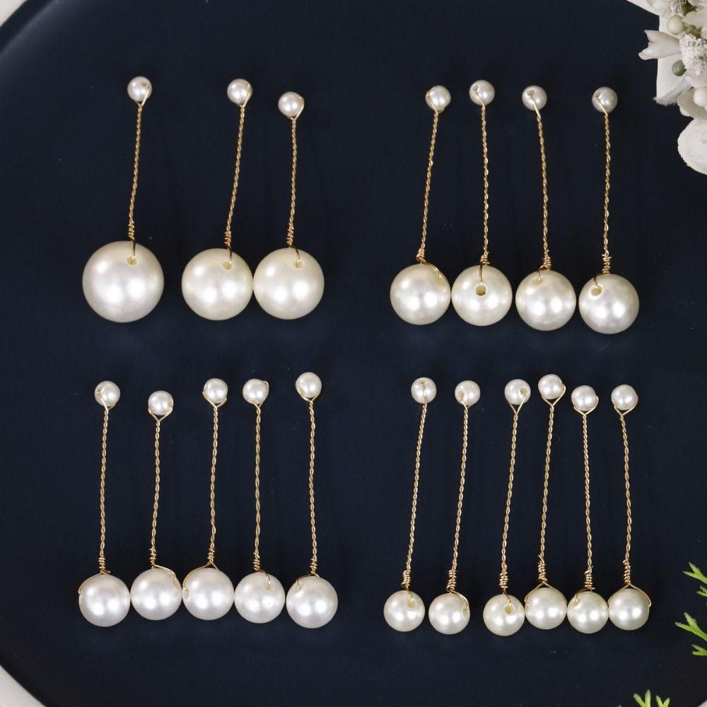 18Pcs/Set Double Head Bridal Imitation Pearl Hair Clip Folding Wedding Hairpins  Ladies