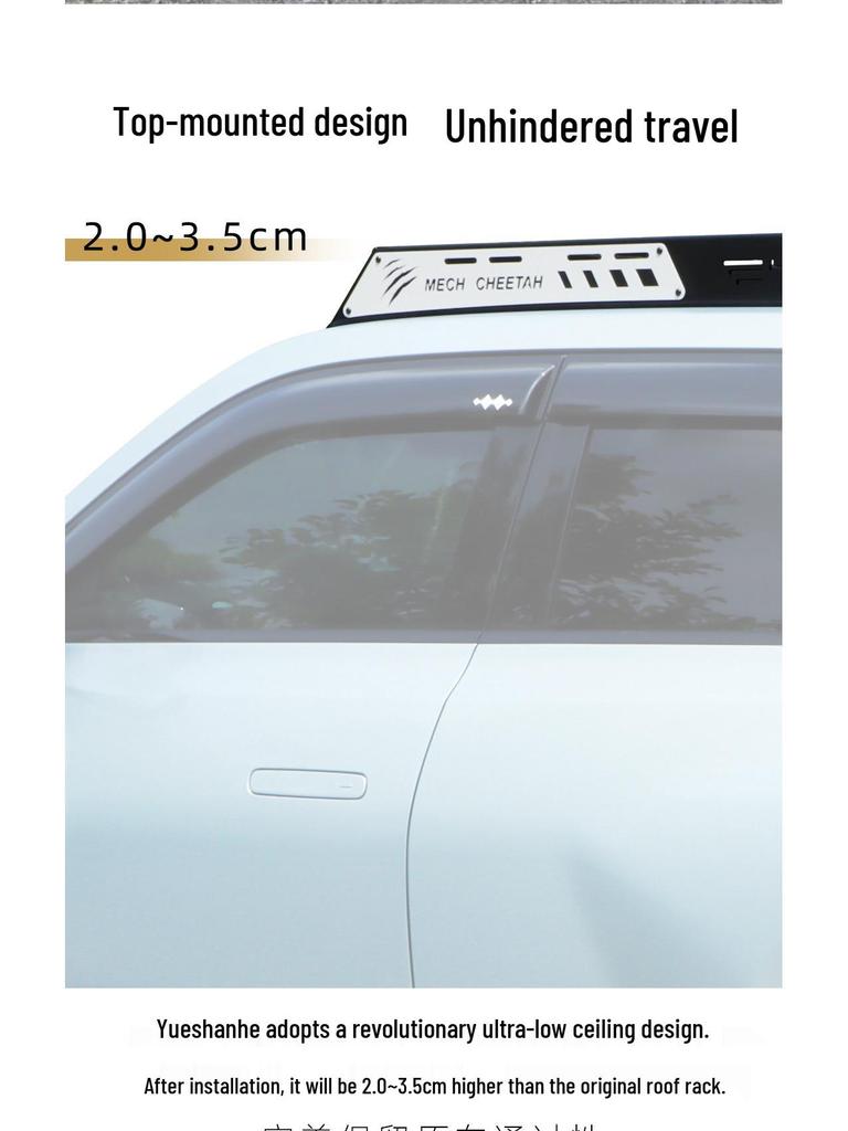 Equation Leopard Titanium 3 Black Panther Car Roof Rack with Side Ladder and Armor.