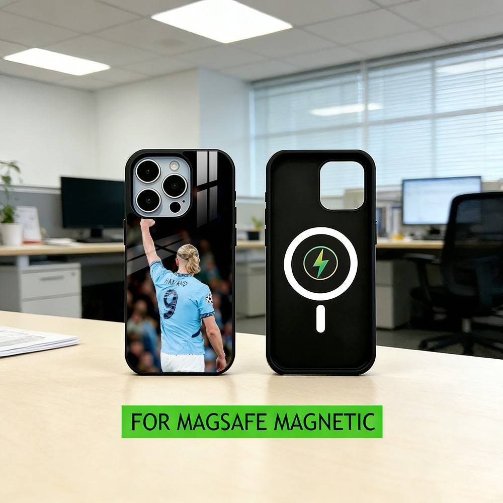 

Erling Haaland Phone Case For iPhone17,16,15,14,13,12,11 Plus,Pro Magnetic with Magsafe Wireless Charging iPhone11PROMAX