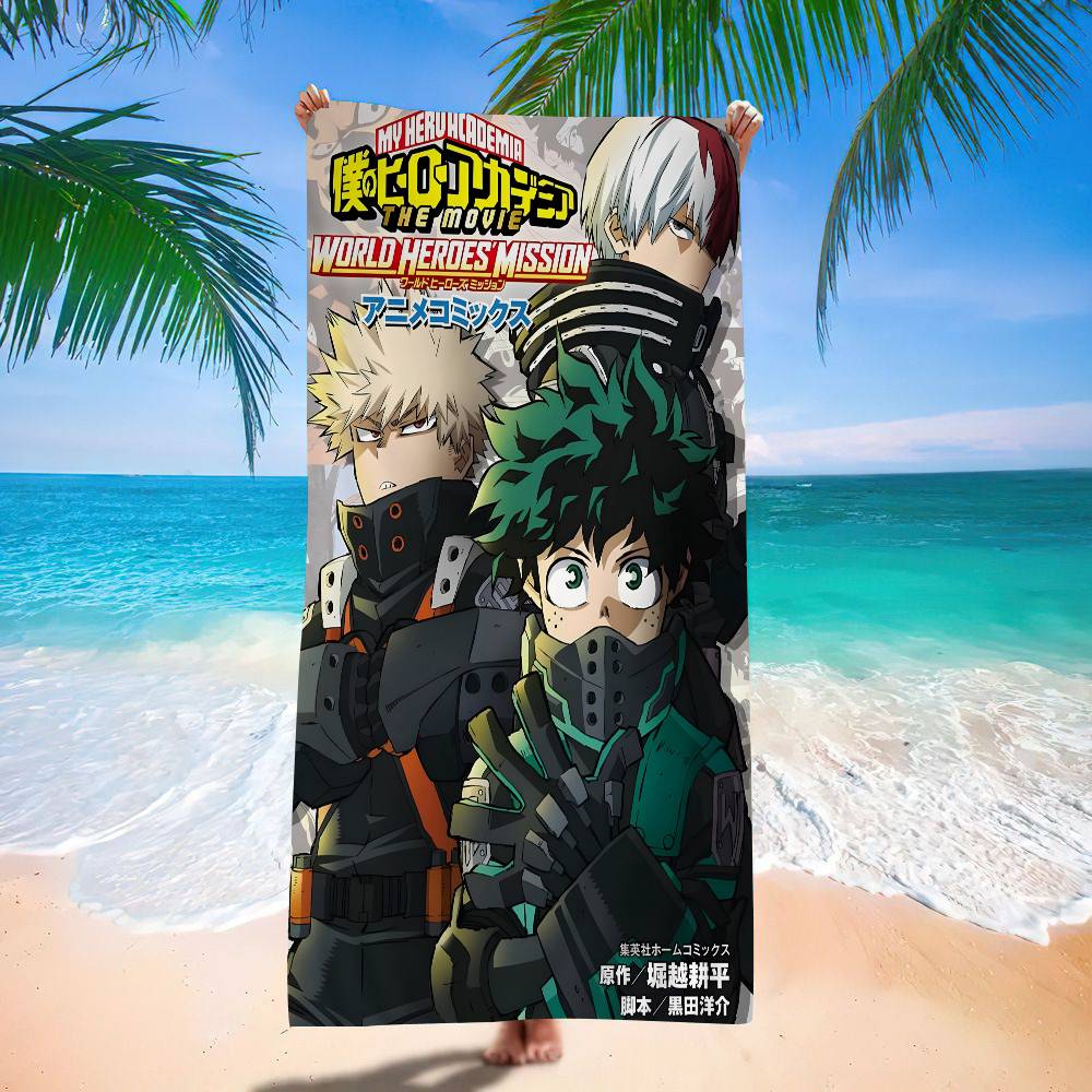 M-My H-Hero A-Academia 8 Microfiber Blanket Quick Drying Beach Towels Oversized Printing Super Absorbent Pool Towel Blanket