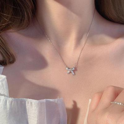 Women's Light Luxury Japanese & Korean Bow Necklace - 2022 Clavicle Chain with High-End Niche Design
