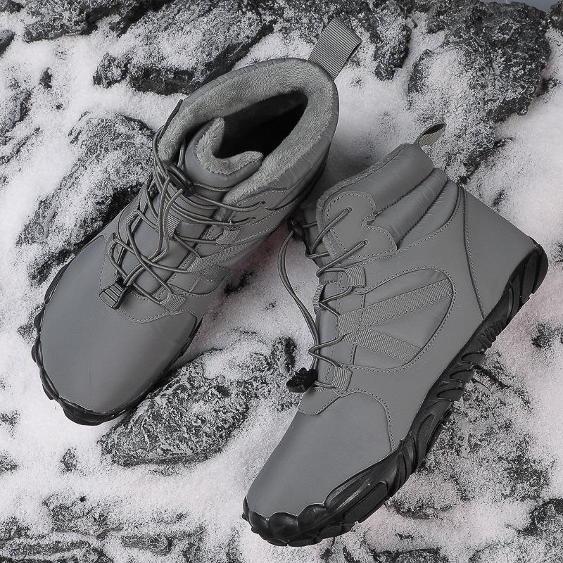 Manufacturer's Water-Repellent Winter Hiking Boots: Velvet-Lined, Thick-Soled, Comfortable, Warm Cotton Snow Shoes.