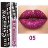Gliter Metallic Lip Gloss Makeup Shimmer Lipstick Long Lasting Matte Liquid Lipstick Red Lip Gloss