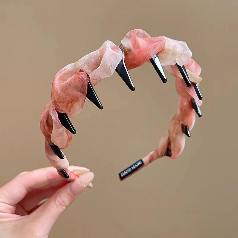 Fashionable Mesh Headband: Fluffy, Versatile Design for a Chic Look