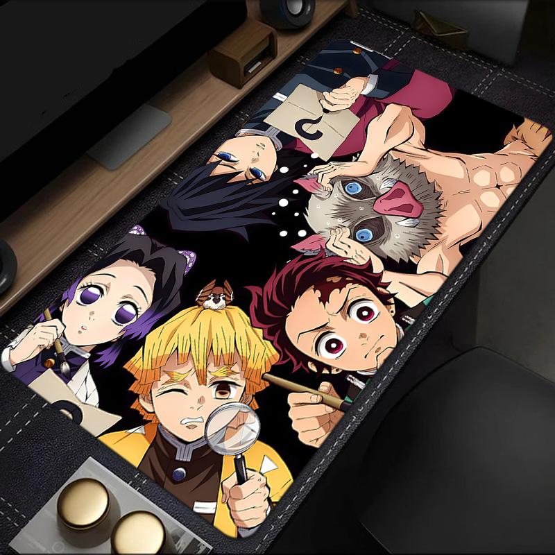 Demon Anime Group Mouse Pad, Rubber Base, Mouse Pad for Gamers and Office Use, Gaming Desk , Easy To Clean Mat Christmas fan gifts