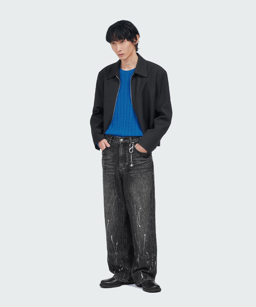 Intempomood Modern Padded Shoulder Jacket_Black