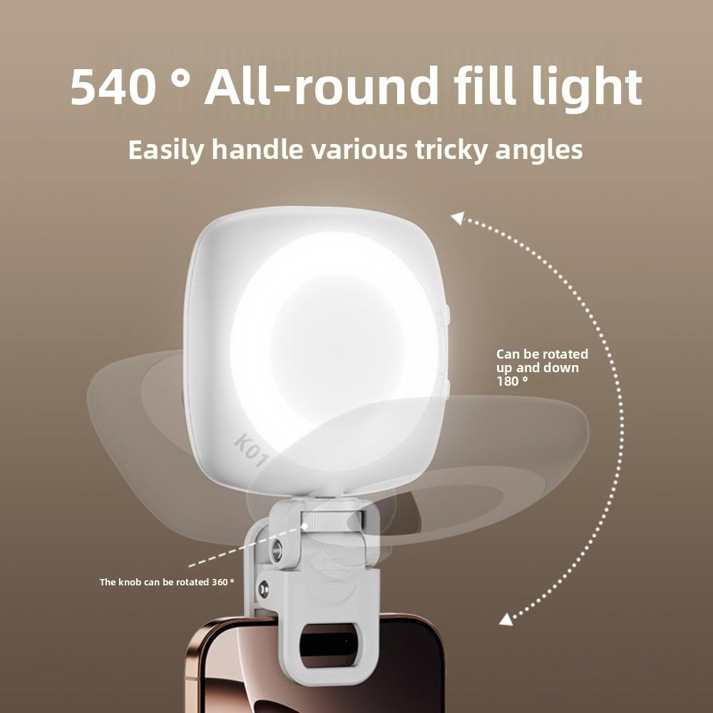 Rechargeable Phone Selfie Light Portable LED Phone Fill Light Mobile Phone Fill Light  Vlog