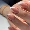 Wearable Manicure Almond Fake Nails Pointed Head Nail Tips Fashion False Nail Girl