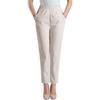Plus Size Linen Pants for Women High Waist Straight Leg Trousers Long Office Work Pants