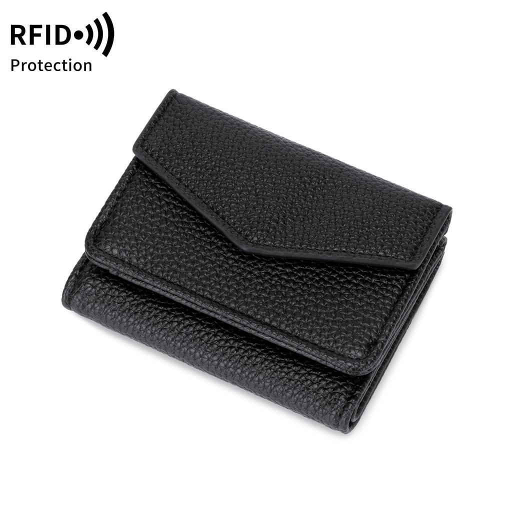 Wallet RFID coin bag wallet mini women's coin purse lychee short wallet