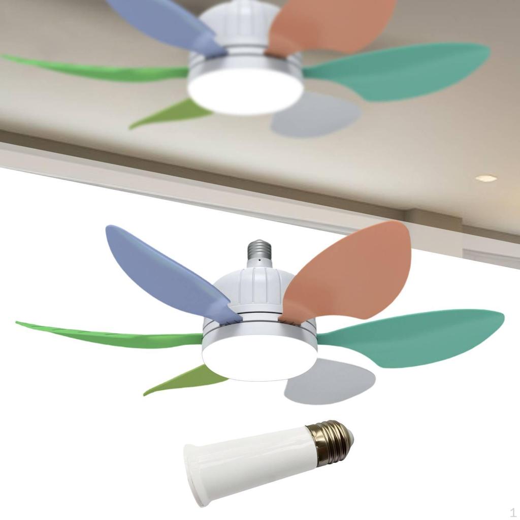 Ceiling Fan Light Noiseless Lamp for Home Use Indoor Dining Room White