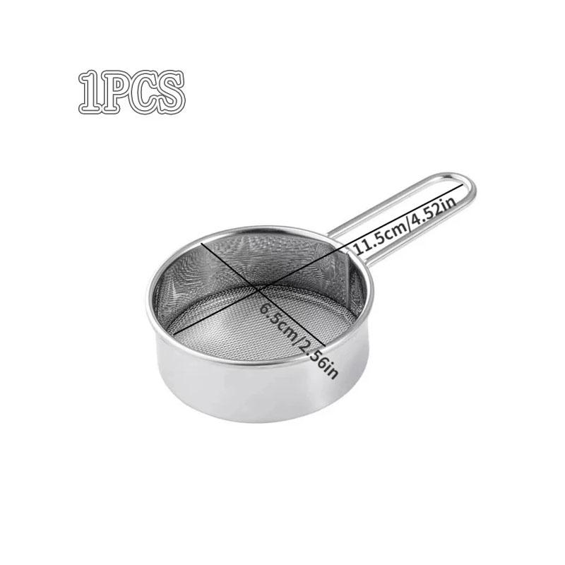 

Сито для муки из нержавеющей стали, фильтр с мелкой сеткой, металлический сетчатый фильтр с ручкой, кофейный порошок, порошок матча, кухонный инструмент для выпечки
