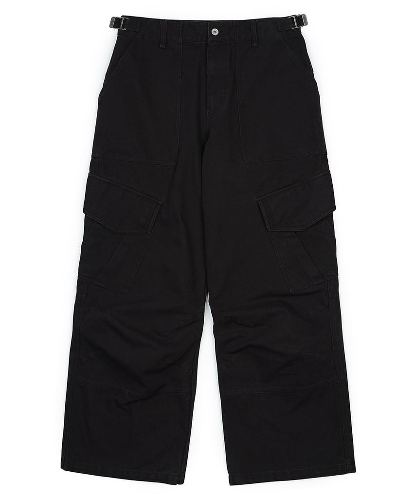 YIYAE Oxford Panel Cargo Pants _ Vintage Black