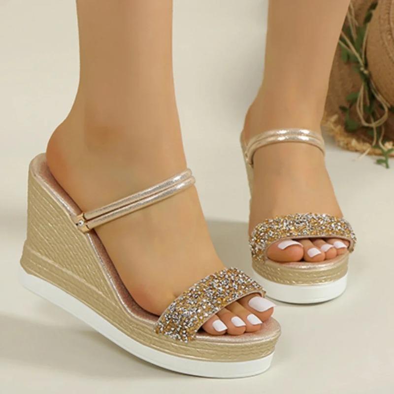 Fashion New Summer Shoe for Women Wedges Sandals Women High Heels Sandals Slides Women Designers Shoes Platform Sandals Outdoor Slippers