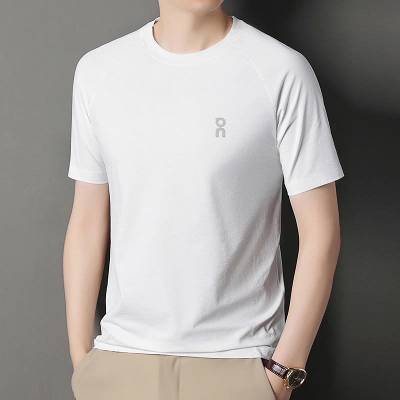 Summer Men's Casual Round Neck Short Sleeve T-Shirt: Middle-Aged Fashionable, Versatile, and Breathable