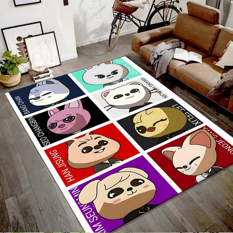 1pc Kpop Team1 Design Printed Area Rug Carpet for Bedroom Living Room Home Decor Rugs Mat Non Slip Mat Rug for Bedside
