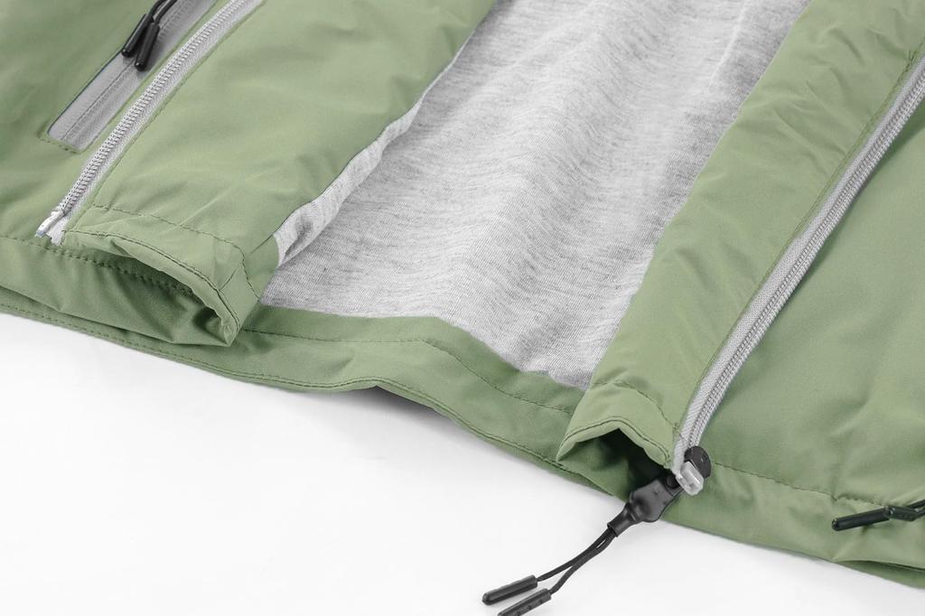 KISBINI Jacket for Boys and Girls with Mesh Perfect for Hiking and Size 100 Kids' Windproof, Cold-Resistant, Water-Repellent Lining, Training, Green,