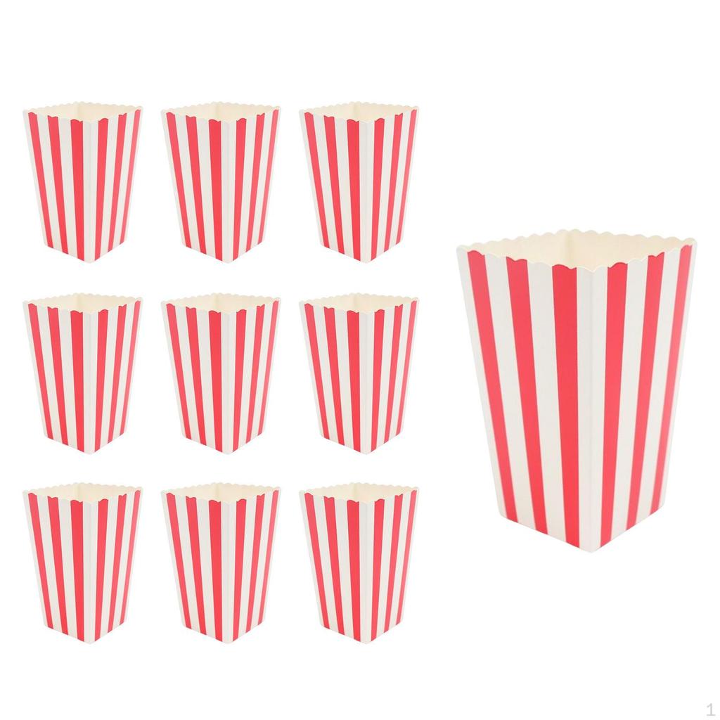 Set mit 10 Popcorn-Geschenkboxen Karton Süßigkeitenbehälter Partys Mini-Papierbehälter