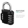 ORIA Combination Padlock 2PCS Password Locks 4 Digit Waterproof Outdoor Lock For Door Suitcase Bag Package Cabinet Locker Window