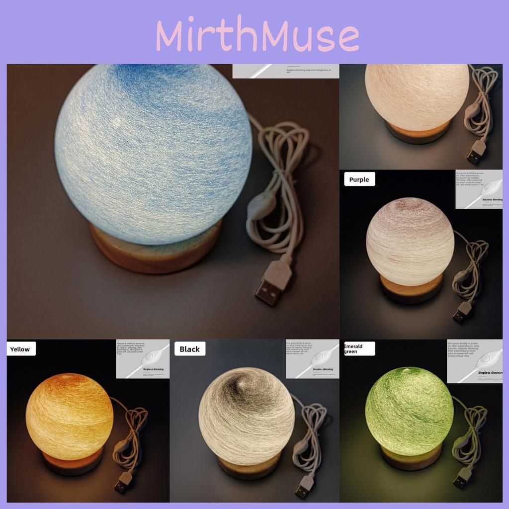 Glass Sphere Night Light Decorative Function Atmosphere Lighting Bedroom Decor