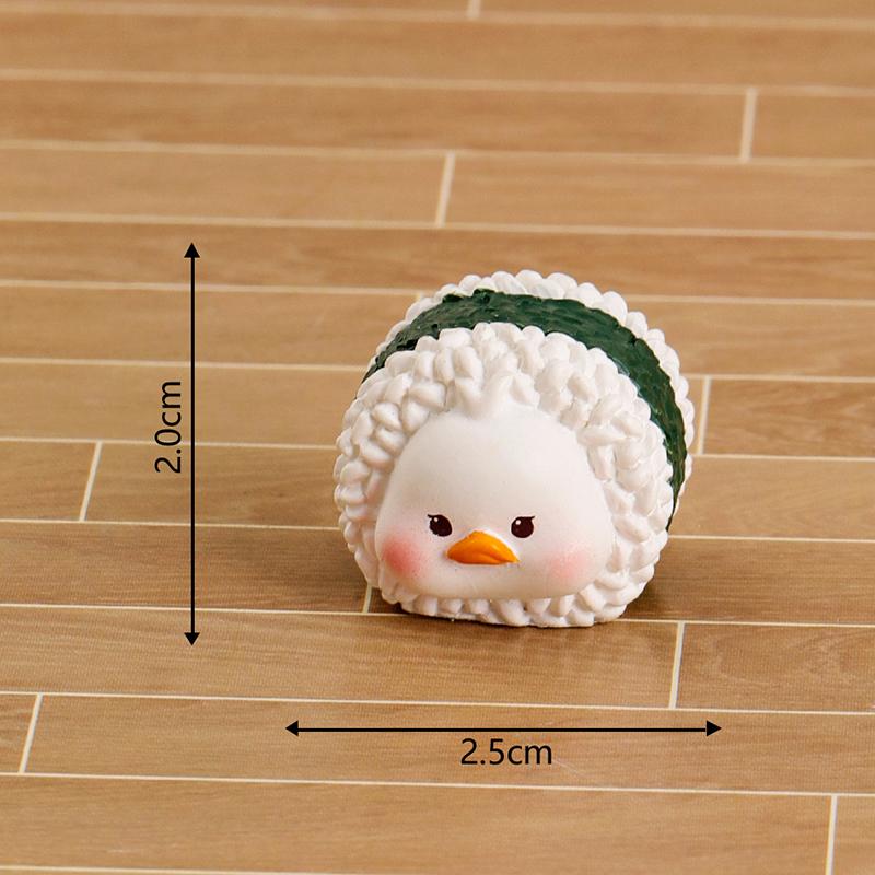 Cartoon Cute Mini Sushi Pig Cat Dog Animal Figurines Fashion Miniature Desktop Car Ornament DIY Decoration Accessories Children