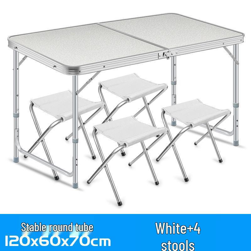 Portable Outdoor Folding Table & Chairs for Street Vendors and Camping