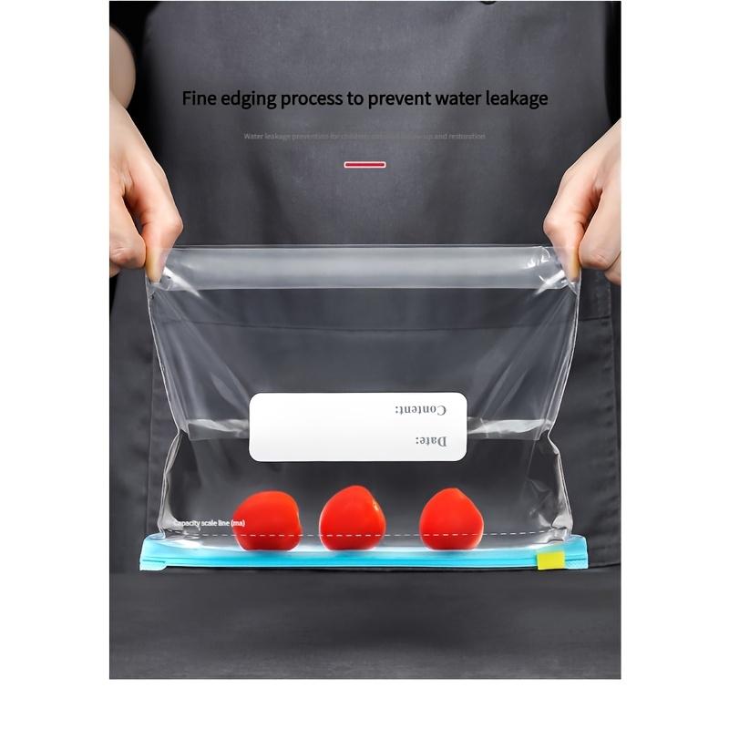 15pcs Reusable Food Storage Bags with Slide Lock Seal - for Fruits, Vegetables, Grains & Meal Prep -Freshness & Space Saving