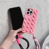 Für iPhone 16 Pro Max Luxus Saugnapf Airbag mit Lanyard Telefon Fall für iPhone 12 13 14 15 Plus Soft Frame Schutzhülle