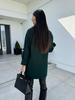 Women's European and American Solid Color Woolen Overcoat with Suit Collar
