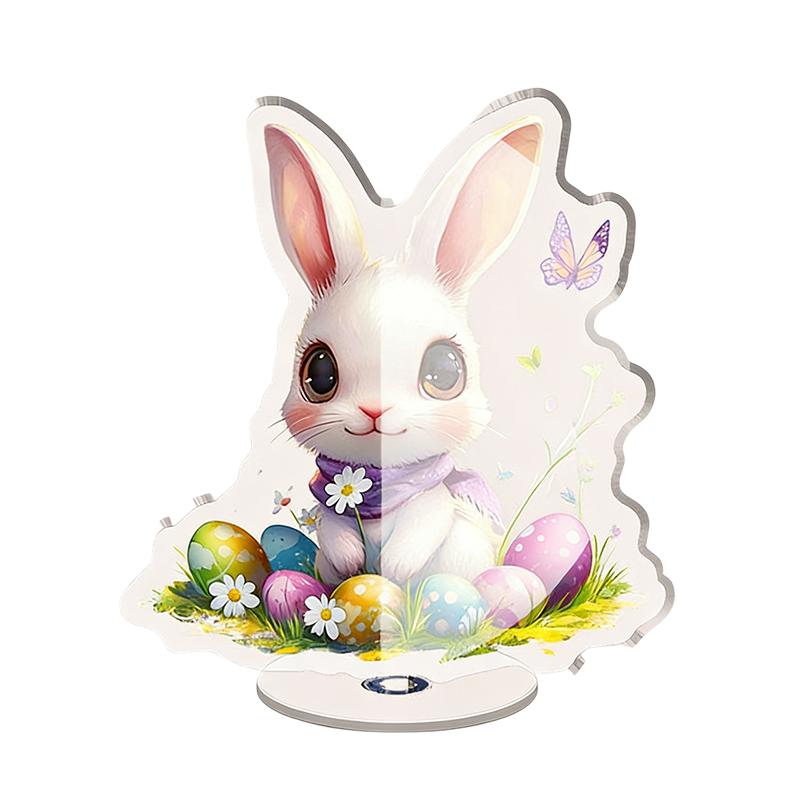 Acrylic Standee Cute Bunny Easter Home Decoration 2D Flat Easter Ornament