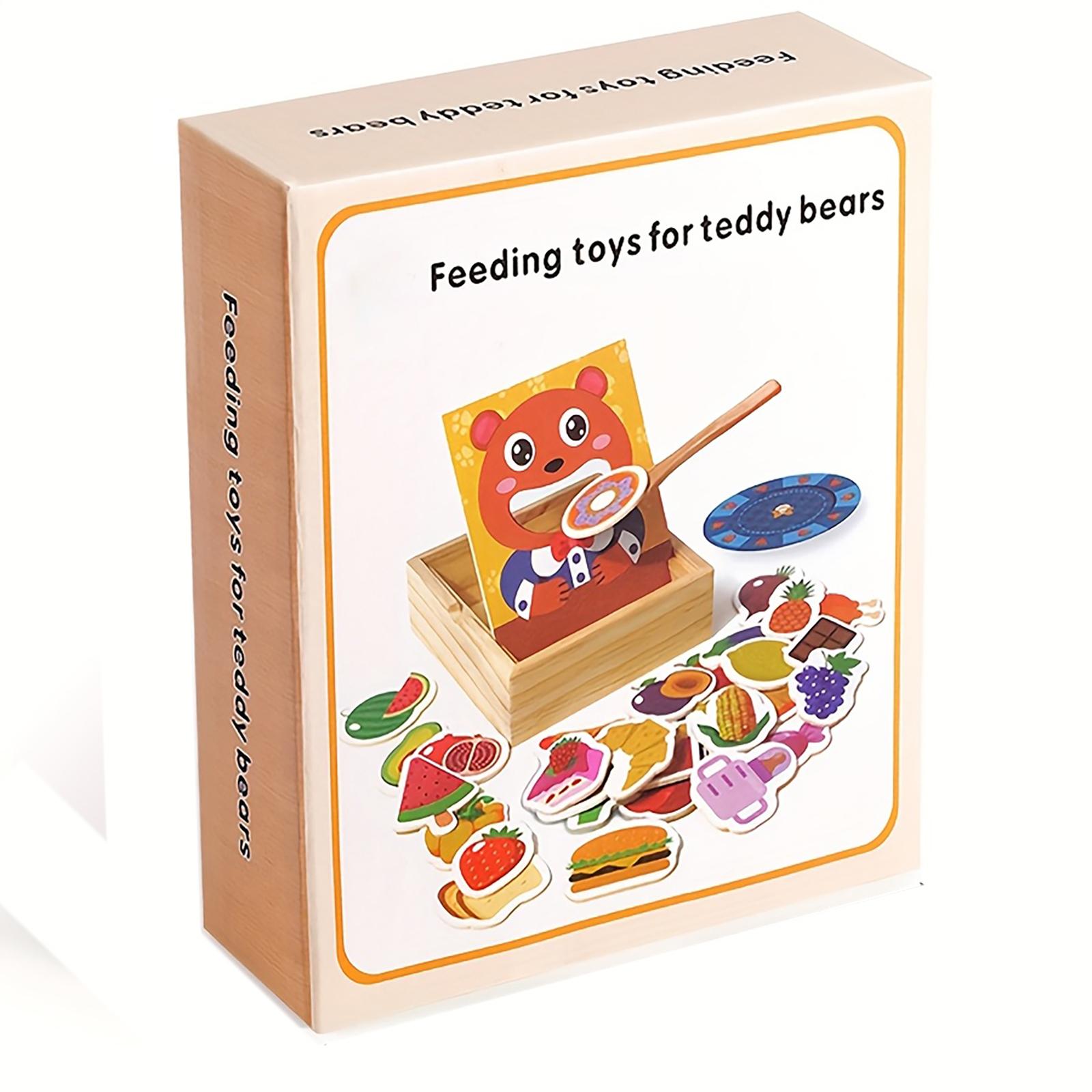 

Игра про кормление медведя для детей Раннее детство Обучение мелкой моторике у младенцев Игрушки One Size