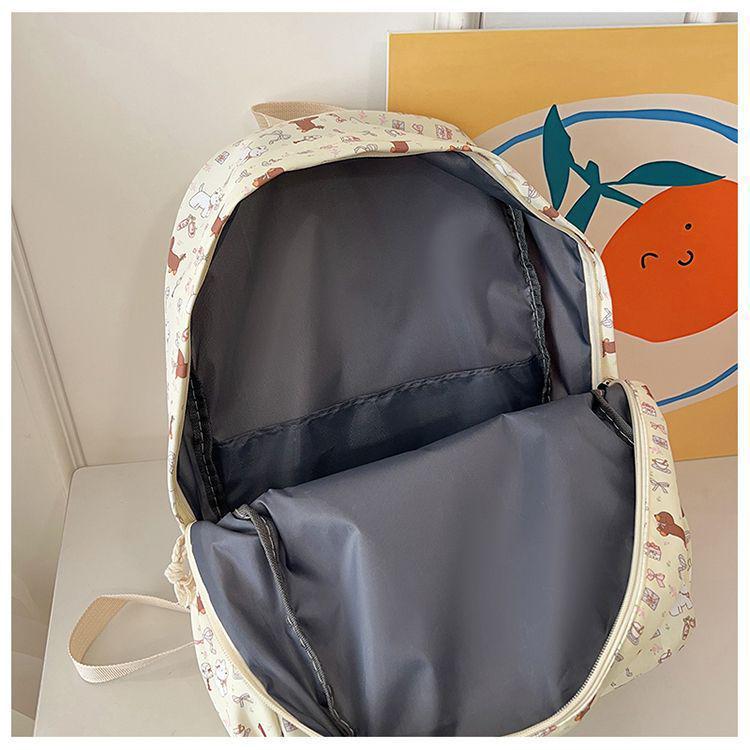 Japanese-Style Floral Dachshund Backpack: Cute and Versatile for Students