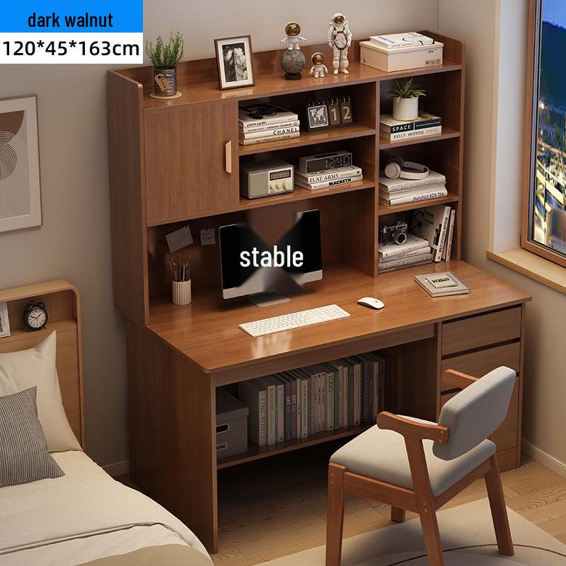 Modern Computer Desk with Bookshelf & Storage for Home, Office, Bedroom & Study Room