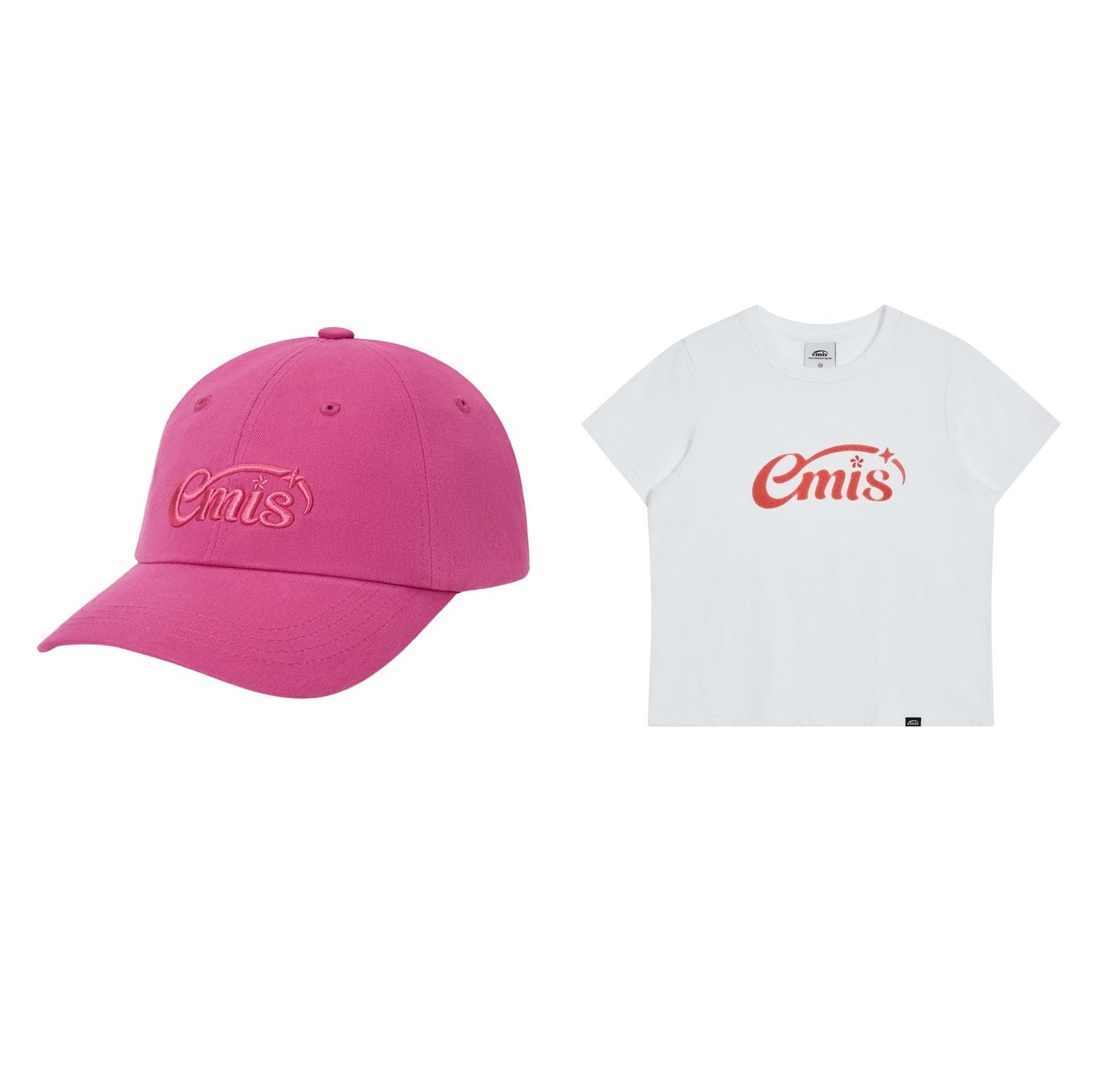 

EMIS [SET SALE] HALO LOGO BALL CAP 5color + (W) HALO LOGO T-SHIRT 3color **Set discount until May 6th** CAP PINK + Shirt WHITE