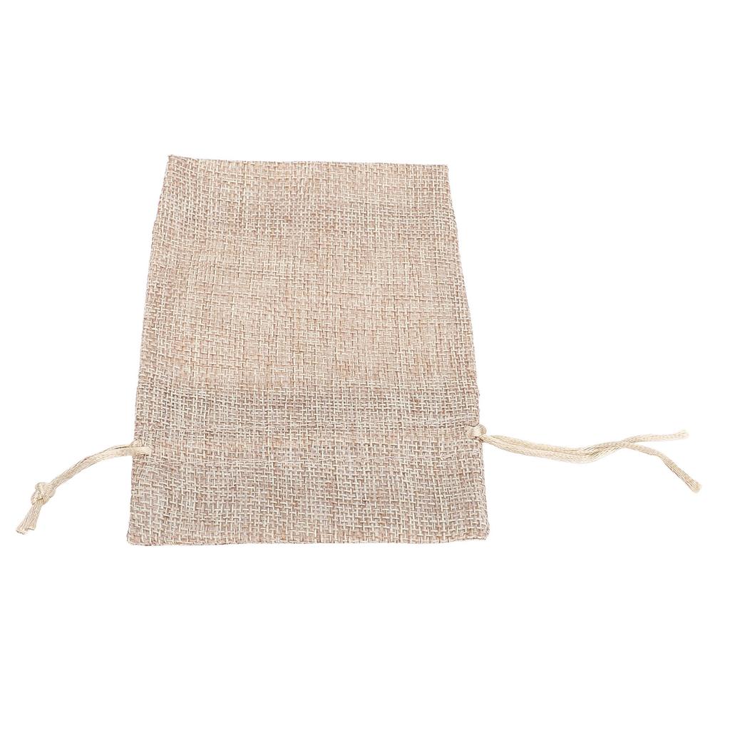 20pcs Burlap Bags Burlap Gift Bags Single Side Window Burlap Pouches with Drawstring for Jewelry Makeup Candy