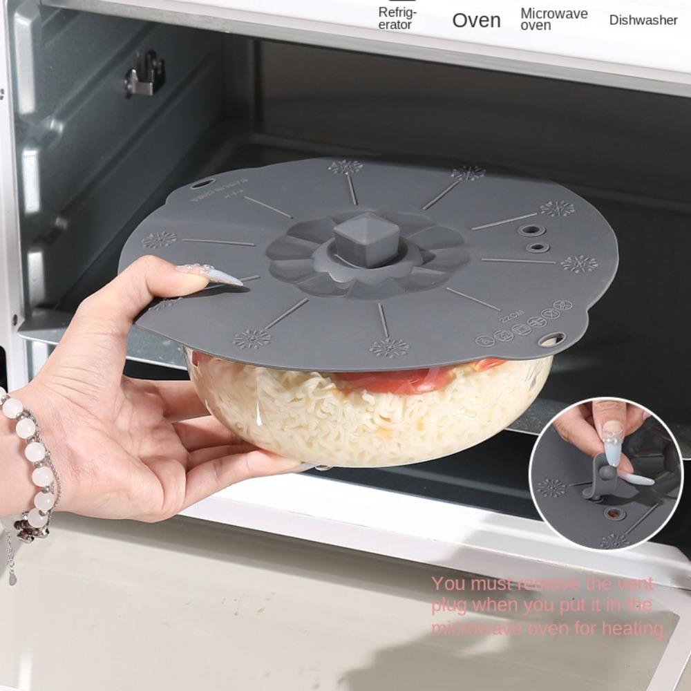 Silicone Fresh-keeping Lid Leak-proof Anti-spill Cover New Pot Lid  Kitchen Gadget