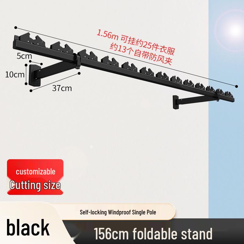 Invisible Wall-Mounted Retractable Clothes Drying Rack for Balcony and Home Use