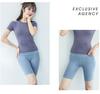 Women's High-Waist Peach Hip Yoga Shorts - Slim Fit, Elastic, 5-Point Sports Leggings