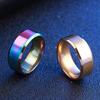 8MM Edelstahl Schlicht Schwarz Silber Gold Farbe Glänzend Paar Ring für Frauen Männer Hochzeit Party Schmuck