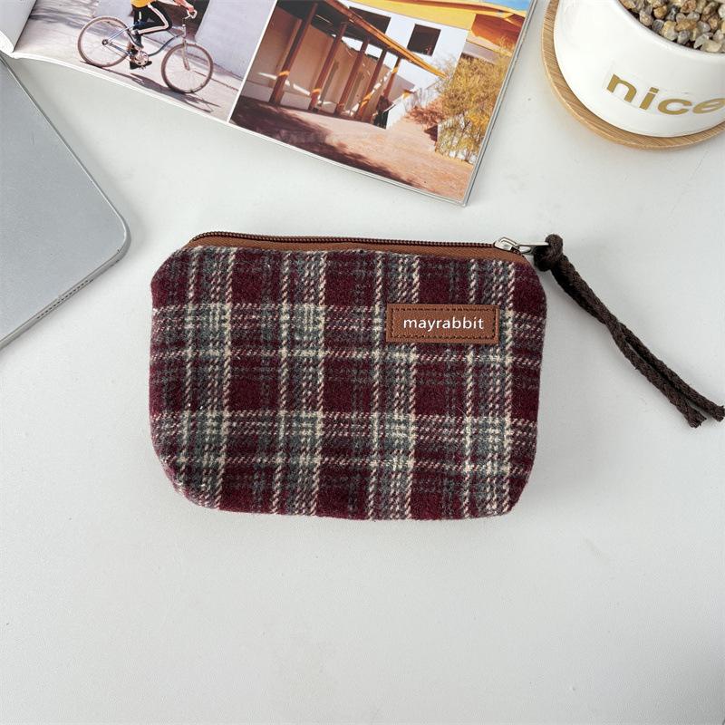 Artistic Retro Patterned Zero Wallet for Carrying Small Items  Mini Lipstick Storage Bag  Multi-functional Large-capacity Canvas Small Bag