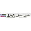 AOSHIMA 1/700 Waterline Series No.126 Japanese Navy Battleship Yamashiro Plastic Model Kit (Molded Color)
