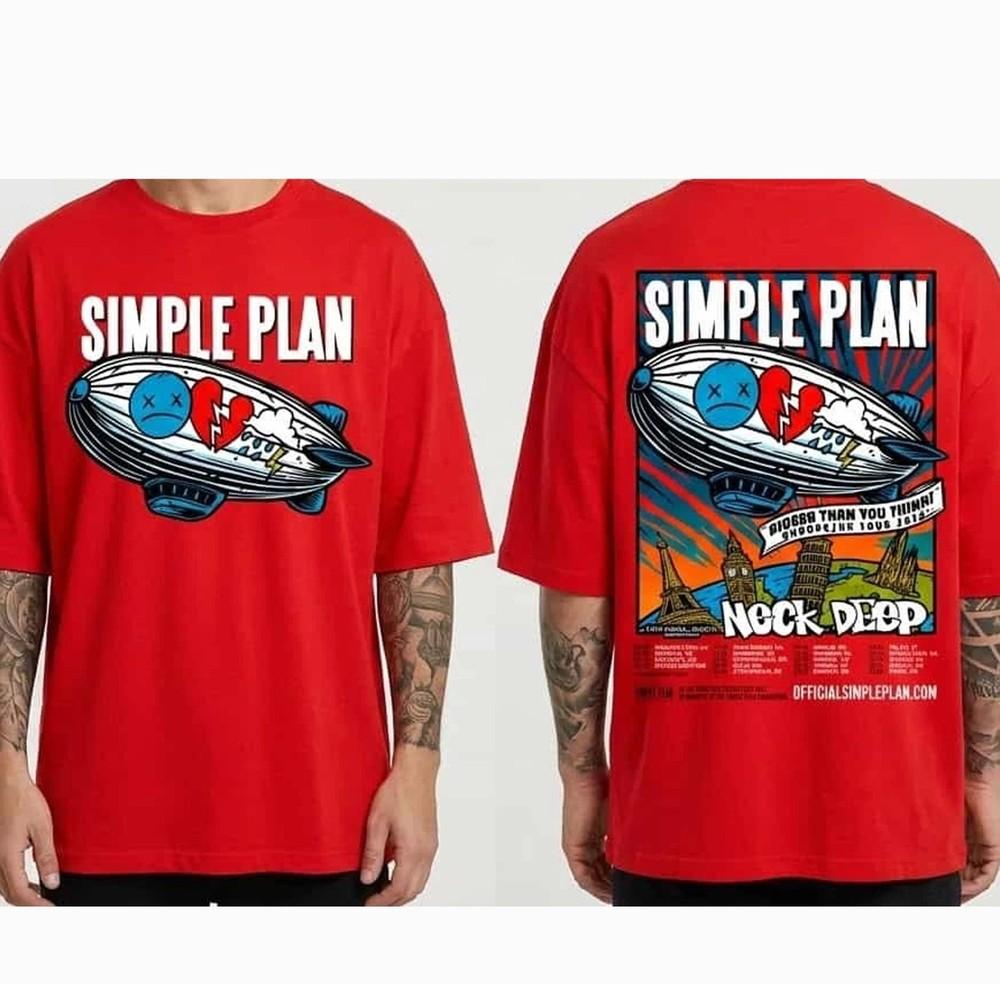 Simple Plan Bigger Than You Think Europe And UK Tour 2026 T shirt Z034 Unisex T-Shirt L