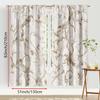 2pcs  Flowers   birds   branches   leaves   curtains   fresh rural style   living room   bedroom   pull rod pocket   window decoration