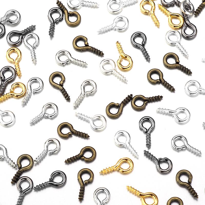 Screw Eye Pins for DIY Jewelry: 1000 Pcs/bag - Perfect for Necklaces, Pendants, and Pearl Head Projects