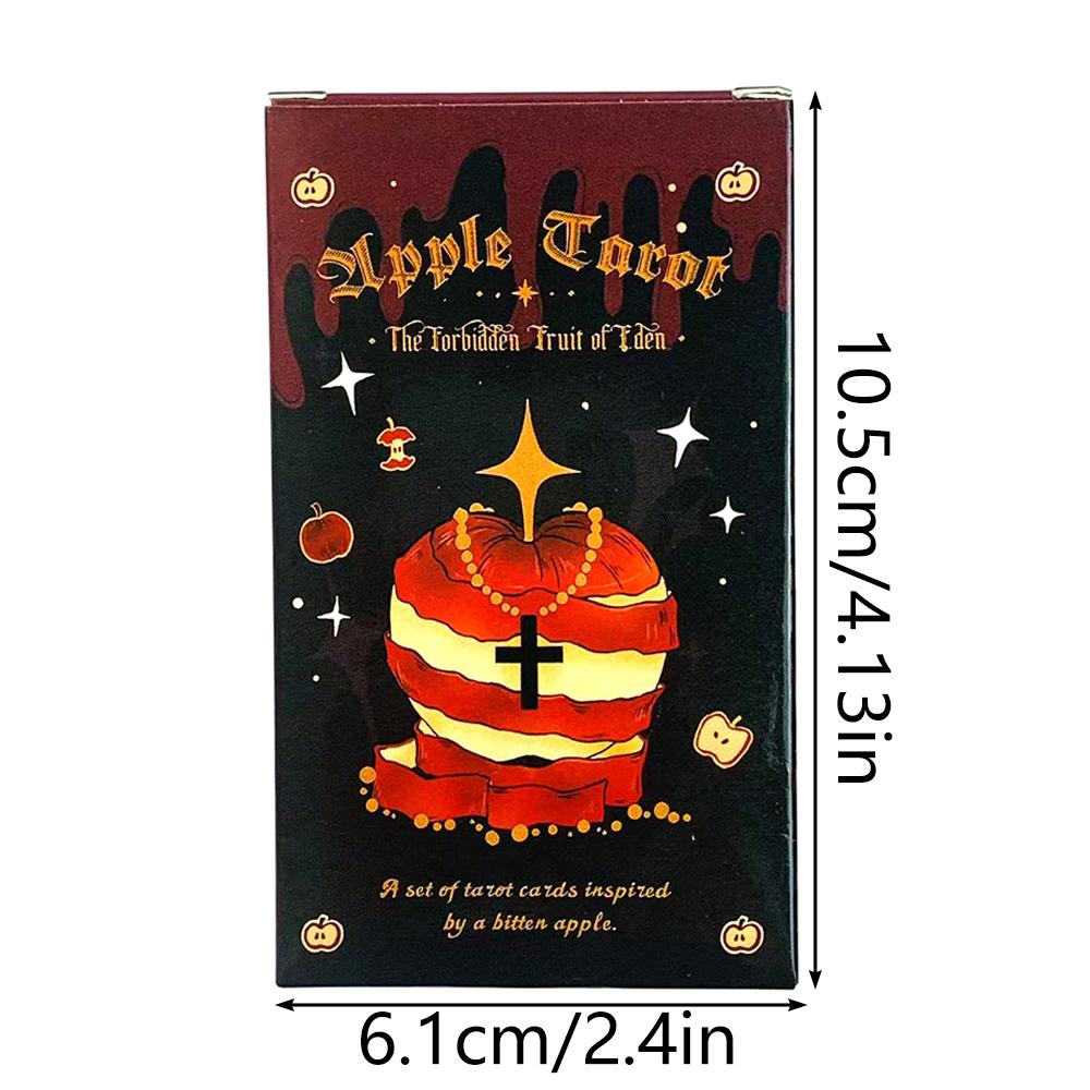 Apple Tarot Deck 78 Pcs Tarot Cards Out of Curiosity About The Apples In The Garden of Eden Cards Game,Halloween, Christmas Gift