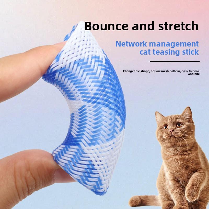 Pet Cat Toy, Cat Claw Grinding Spring Biting Toy, Telescopic Elastic Seven-color Spring Tube Interactive Spring Soft
