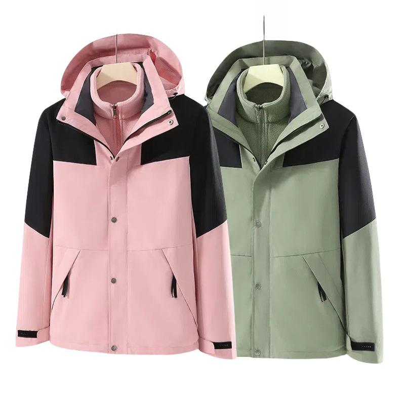 Cozy Up Men's 3 In 1 Jacket Water Resistant Winter Snow Coat Warm Fleece Lined Windproof Hiking Rain Outwear