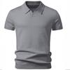 T-shirt en tricot à manches courtes et col en V pour homme - Style Business Casual - Été/Automne